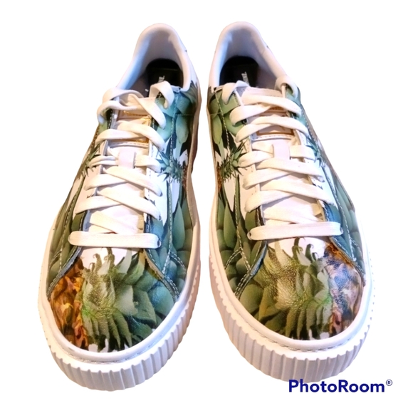 PUMA BASKET PLATFORM PINEAPPLE PRINT - Picture 1 of 11